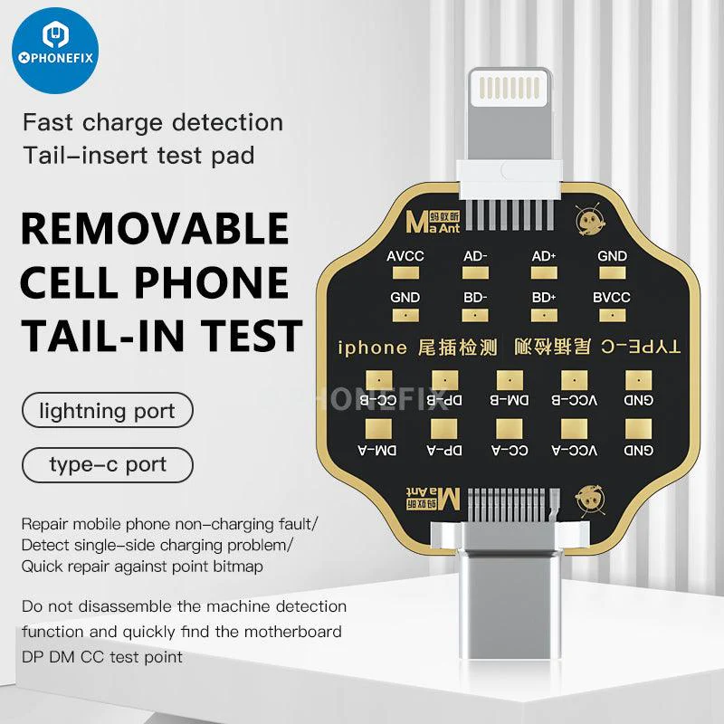 USB Dock Tail Port Test Board for iPhone Android U2 Microport Testing