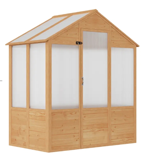 6\' x 4\' x 7\' Wooden Greenhouse Walk-in Green House