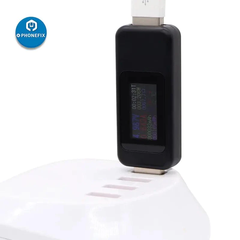 Color LCD digital USB charger test is used to detect USB charging current