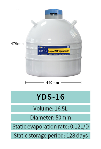Сирия Контейнер семана KGSQ YDS-16 Криогенный резервуар с жидким азотом