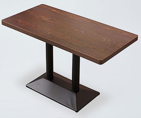 DT10 Rectangle Wooden Table Metal Leg