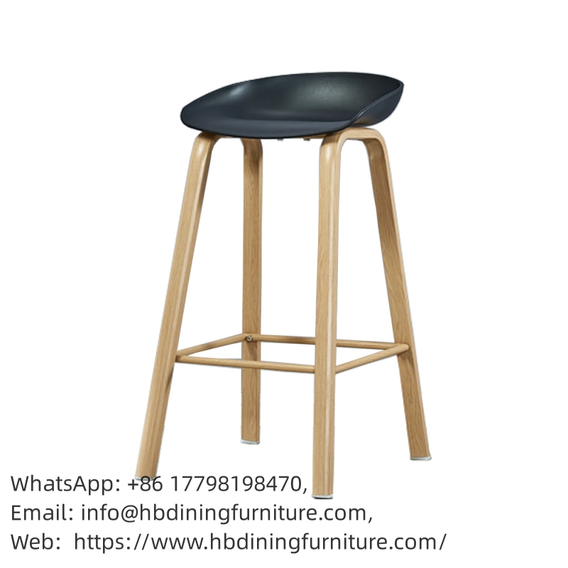 High Wooden Leg Bar Chair Without Backrest DB-P08