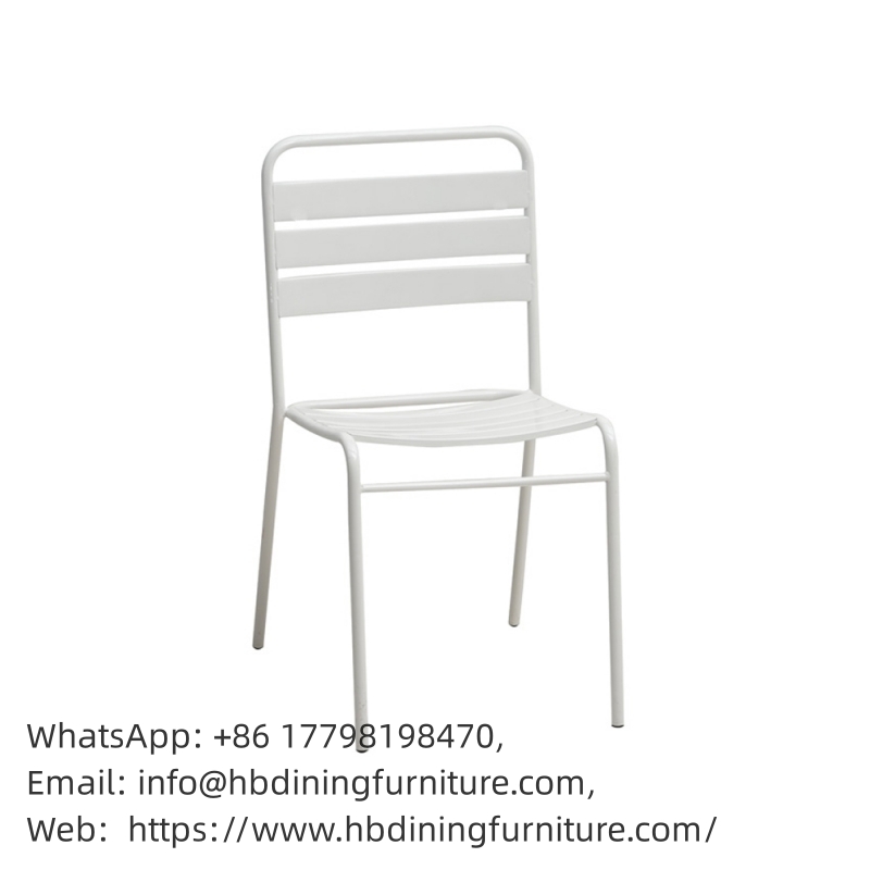 Metal Iron Dining CMetal Iron Dining Chair White Color DC-M18hair White Color DC-M18