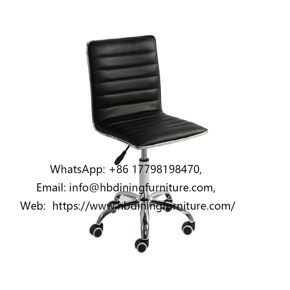 Horizontal swivel leather office chair