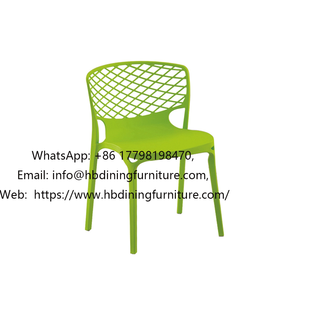 Green plastic pattern chair