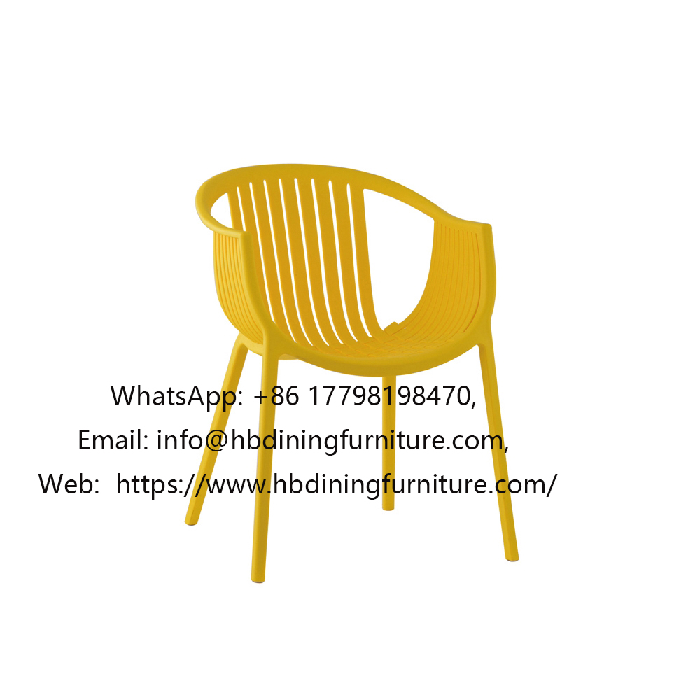 Plastic curved cushion chair