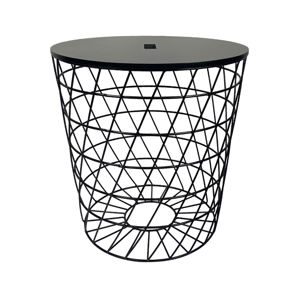 MDF Small Side Table Round Coffee Wire Legs DT-M16