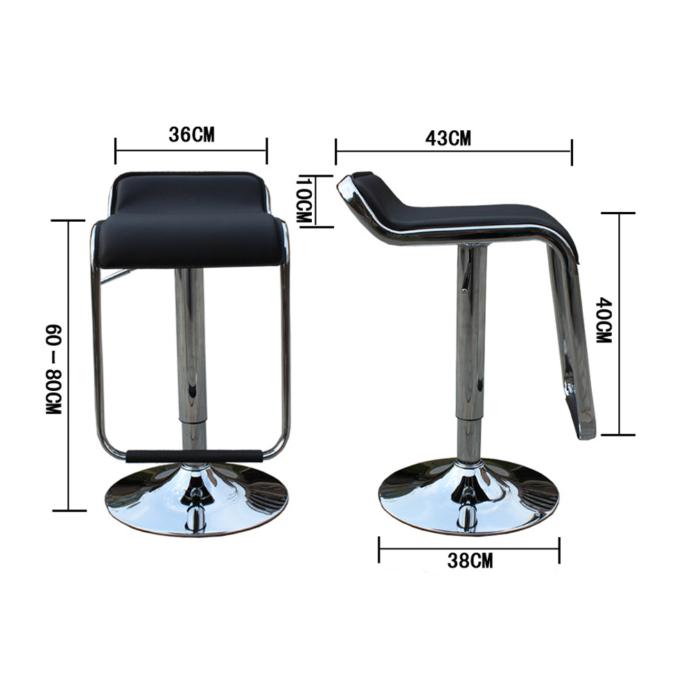 Flat Seat Leather Swivel Bar Chair DB-U66S