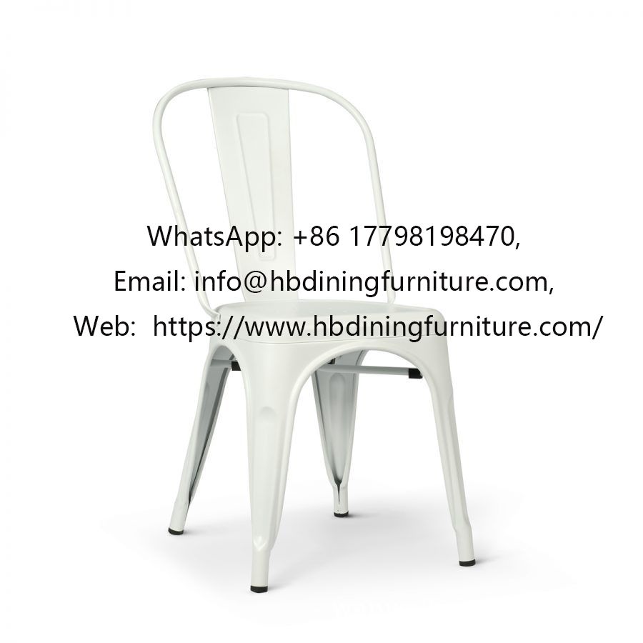 High back iron chair