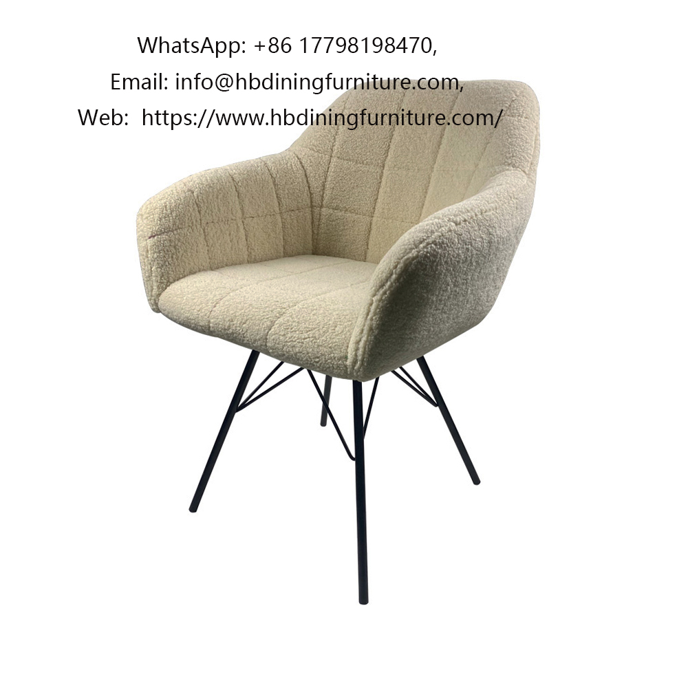 Metal Leg Velvet Sofa Chair