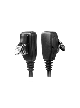 EM-3022 G Shape Earhook Earpiece with Small Lapel PTT and Microphone for Walkie Talkie Radios