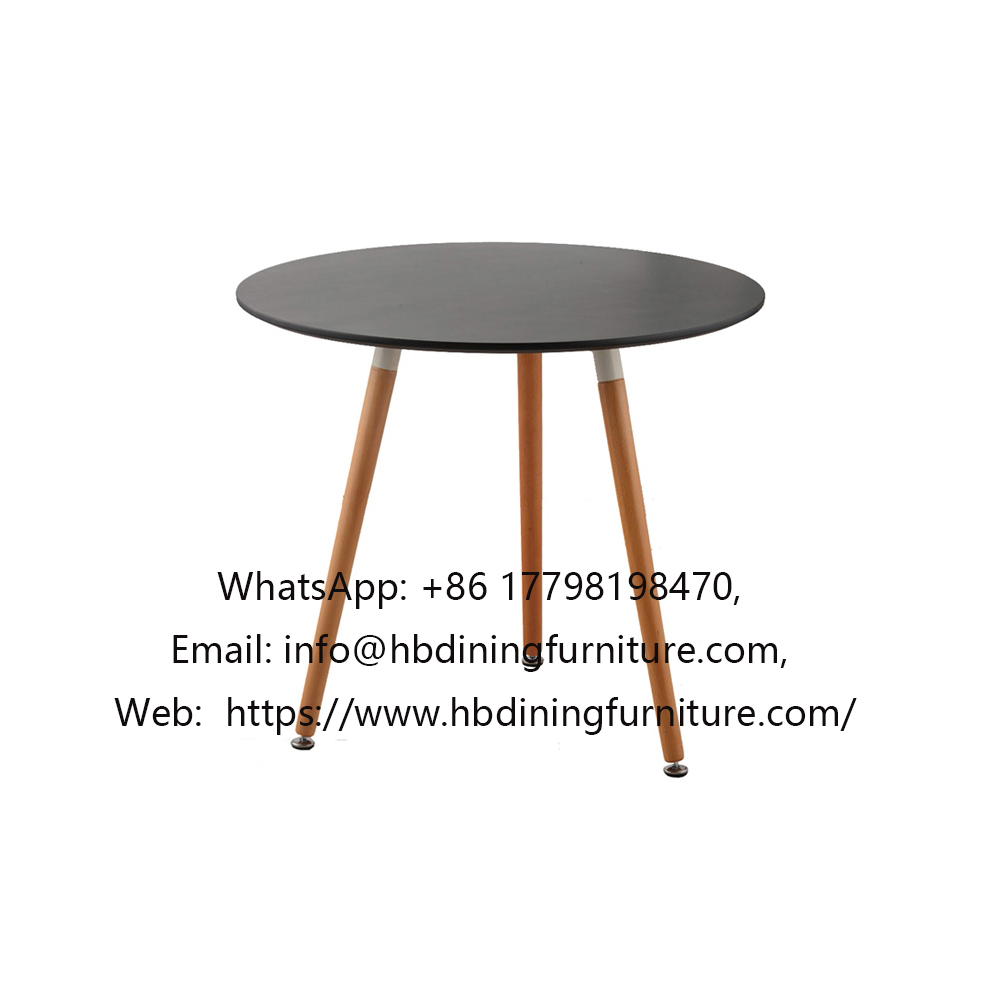 MDF tabletop and wood leg Round Coffee Table