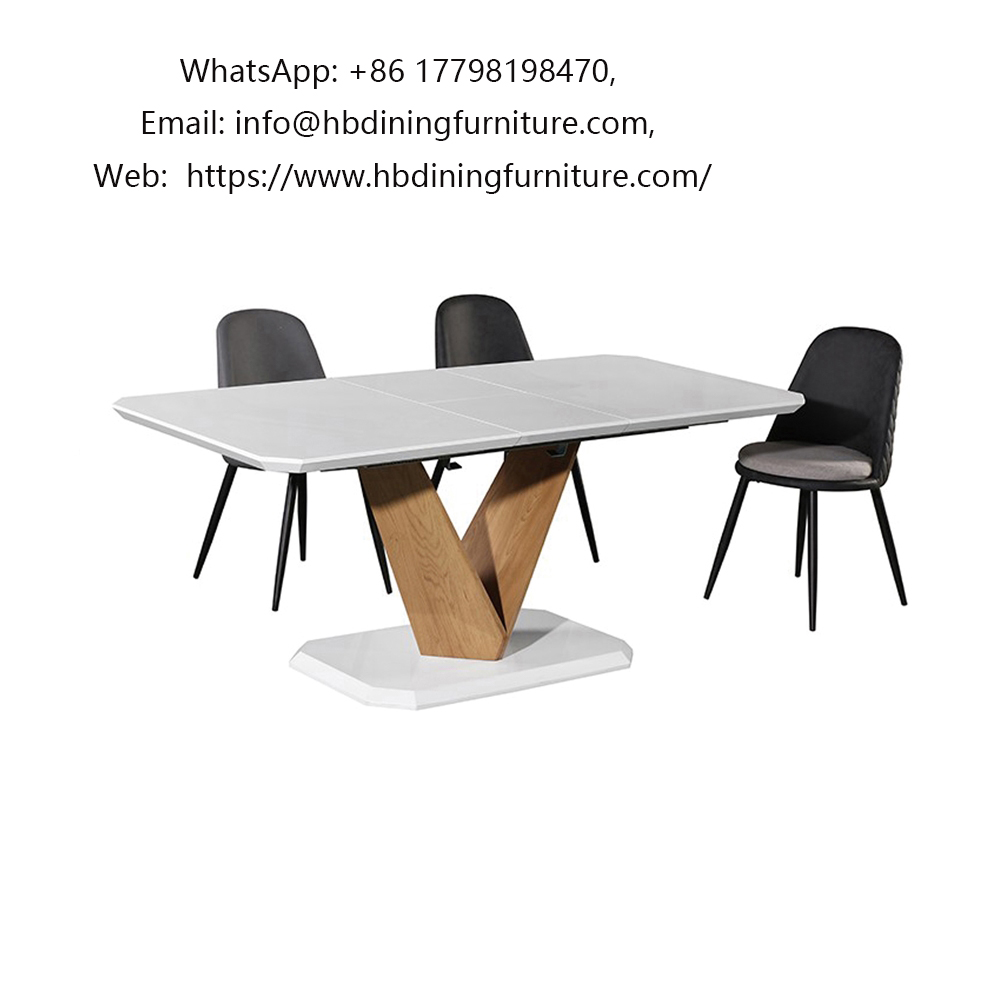 MDF Multi-Seat Dining Table with Cross Support Legs