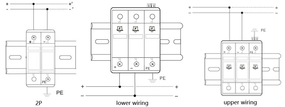 Din-rail DC Power SPD For PV Solar Power System