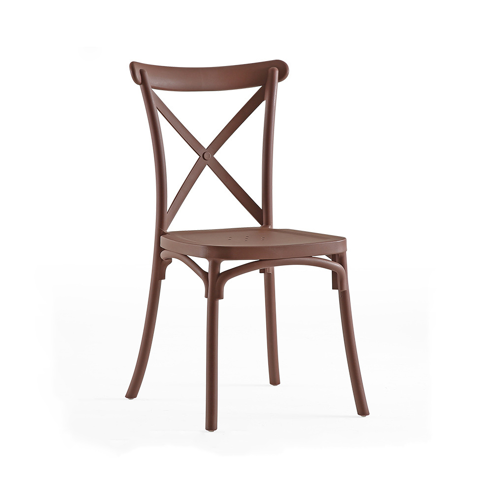 Full Plastic Dining Chair with Backrest