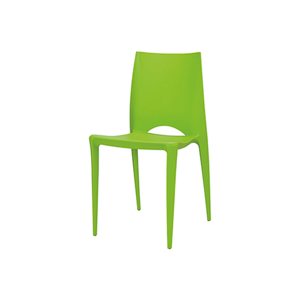 Multi-Colored Plastic Backrest Dining Chair