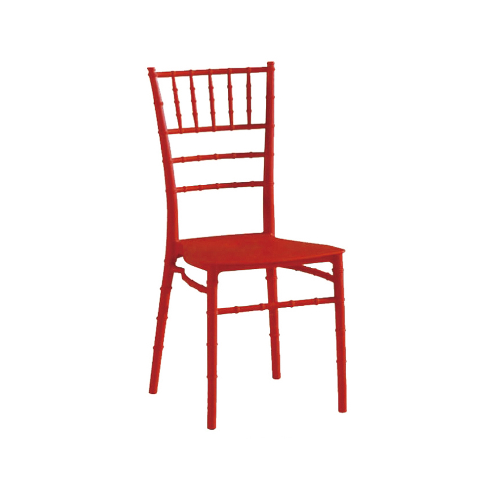 One-Piece Plastic Dining Chair Parallel Bar Backrest