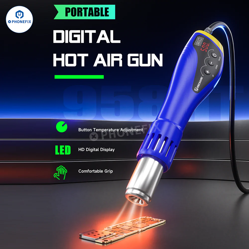 MECHANIC 958HT Digital Handheld Hot Air Gun for Electronics Repair