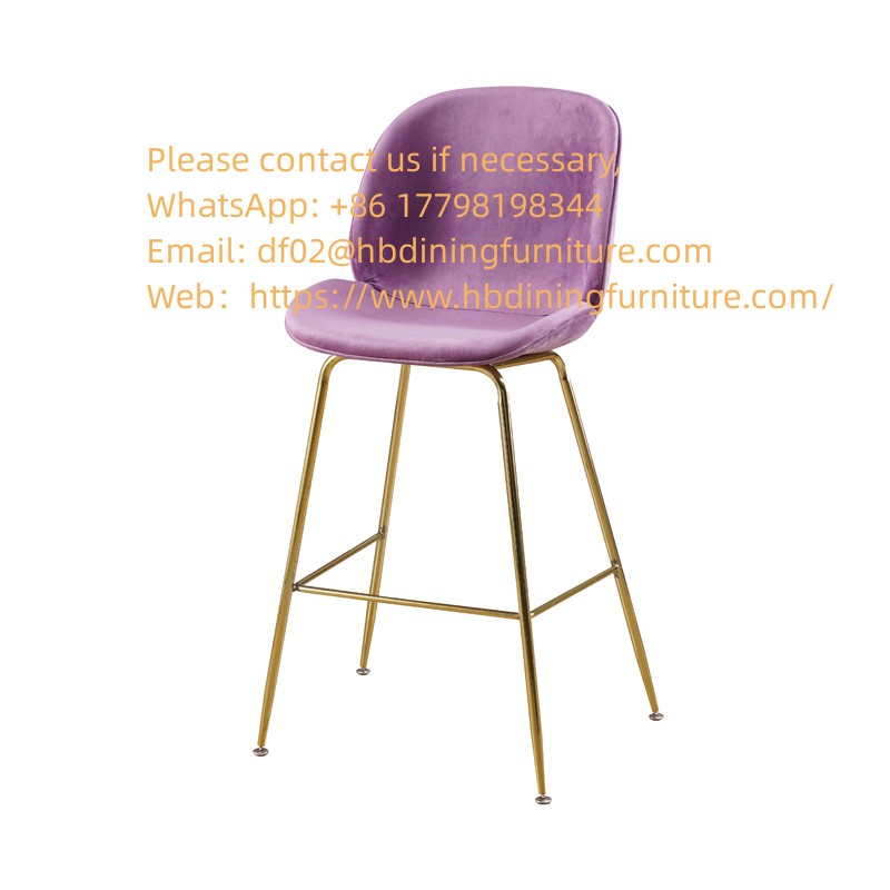 Velvet bar chair