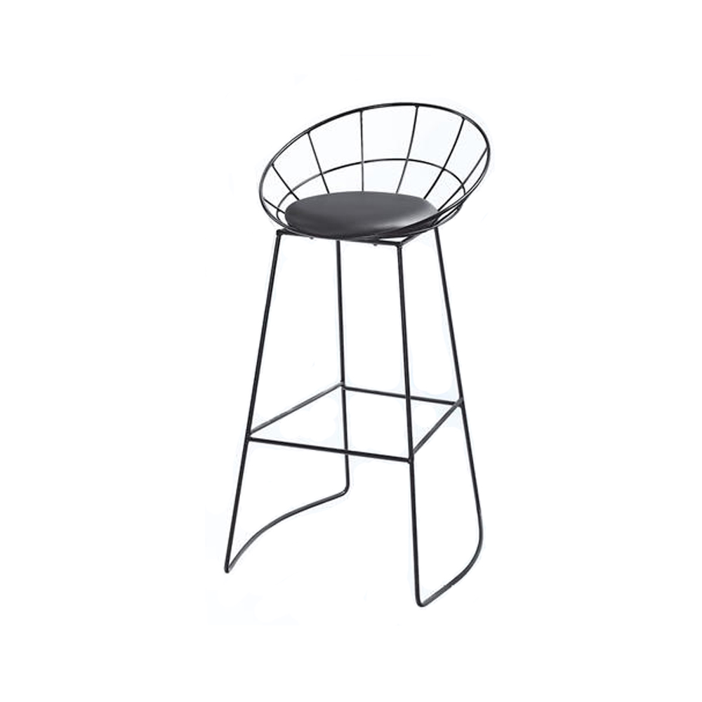 Round Back Iron Wire Bar Chair 