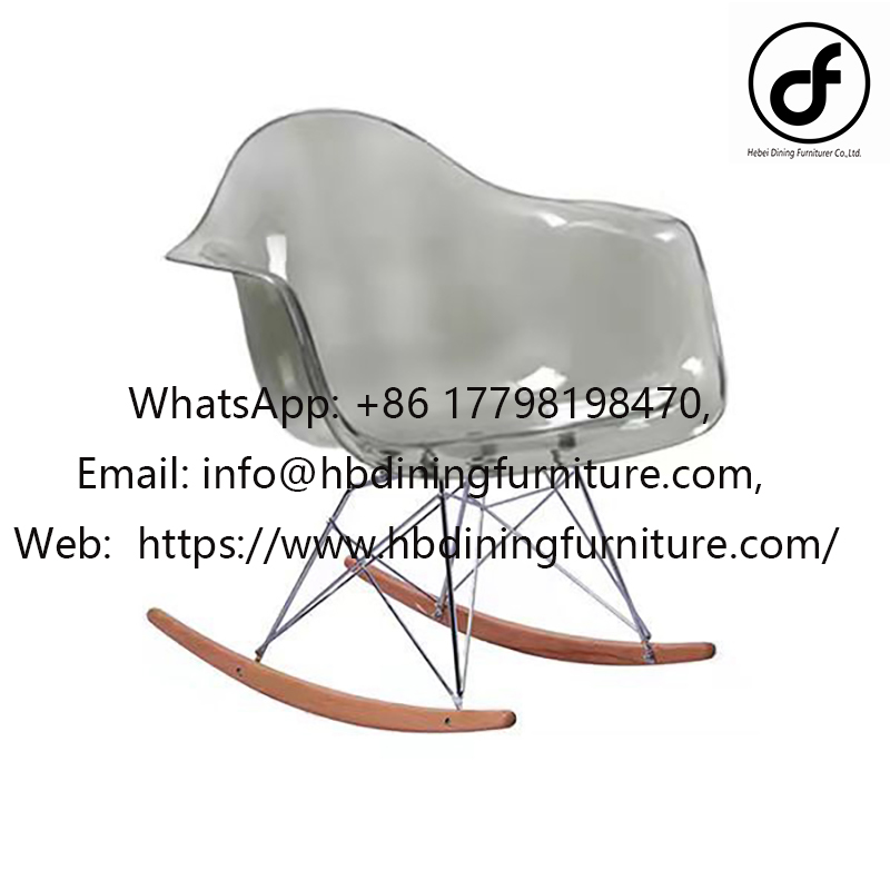Acrylic Rocking Armchair Plastic Seat DC-P02PR