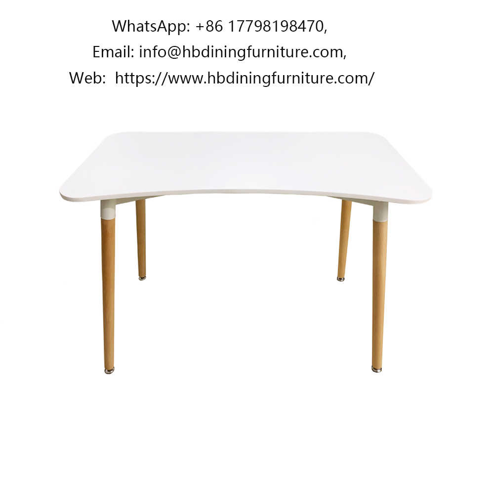 MDF Computer Table with Solid Wood Legs