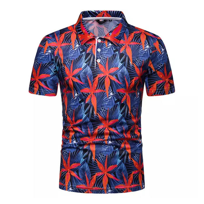 Knit Polo with Digital Print