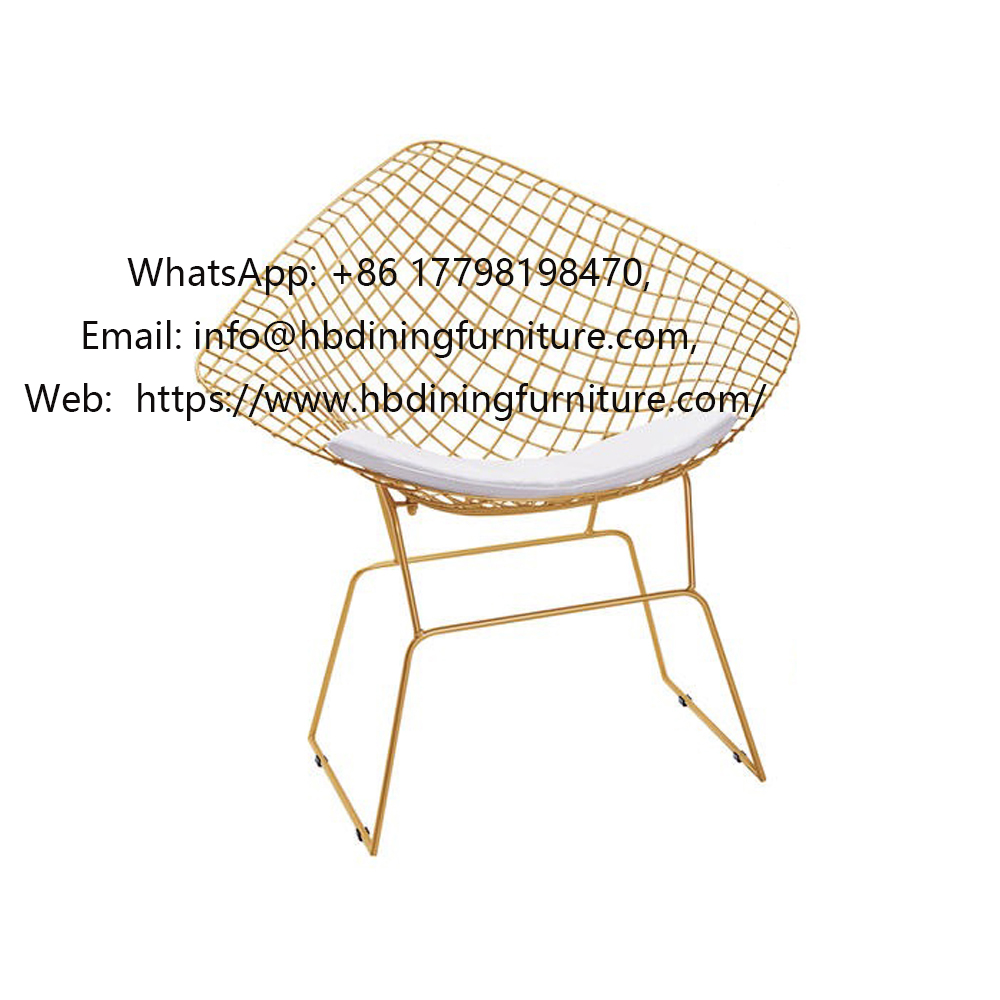 Iron Wire Armchair with Hollow Seat 