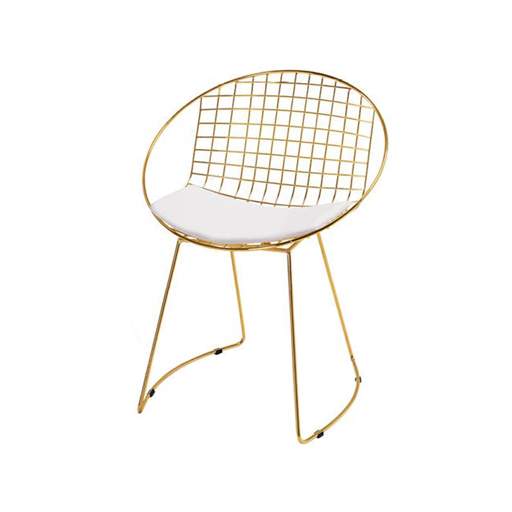 Metal Wire Chair with Round Backrest