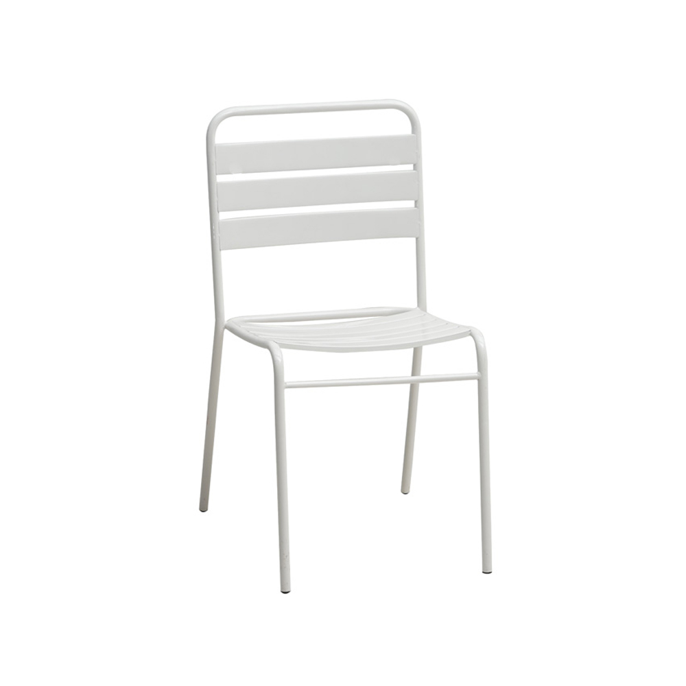 Metal Iron Dining Chair White Color