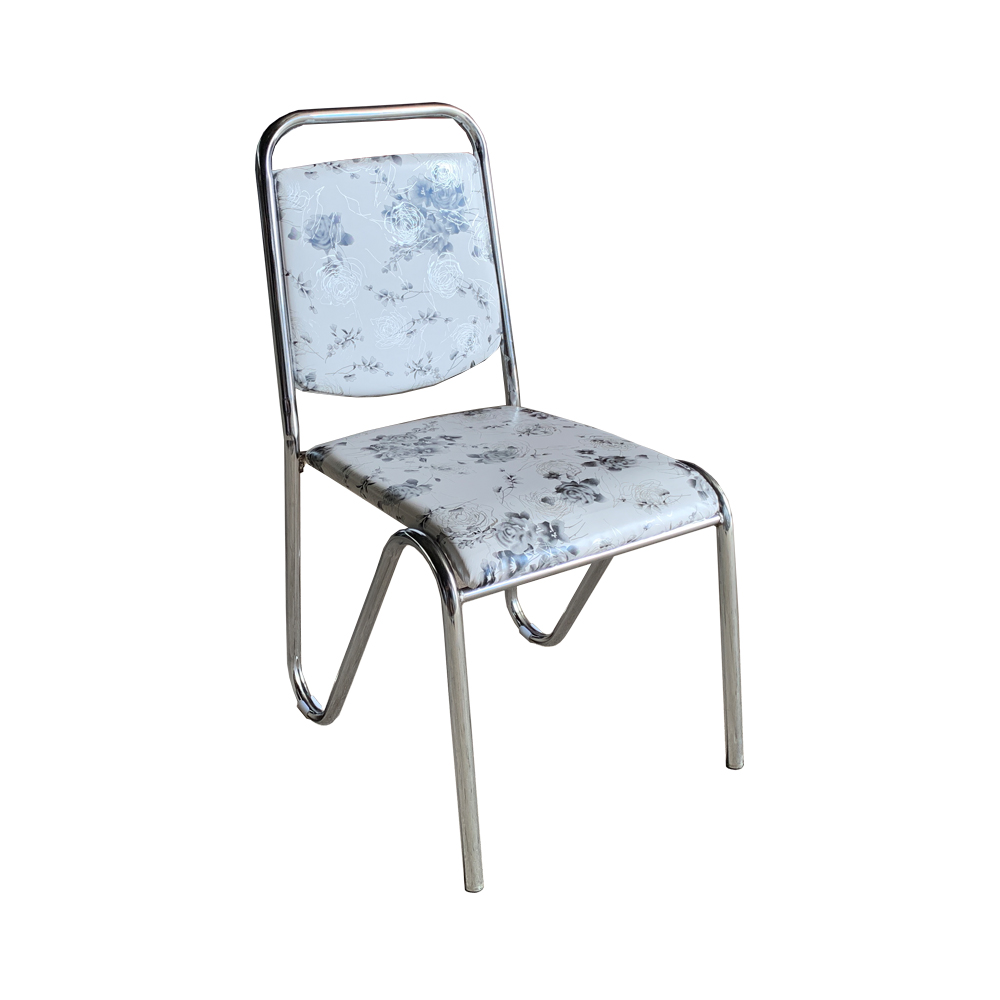 Metal Iron Printed Dining Chair 