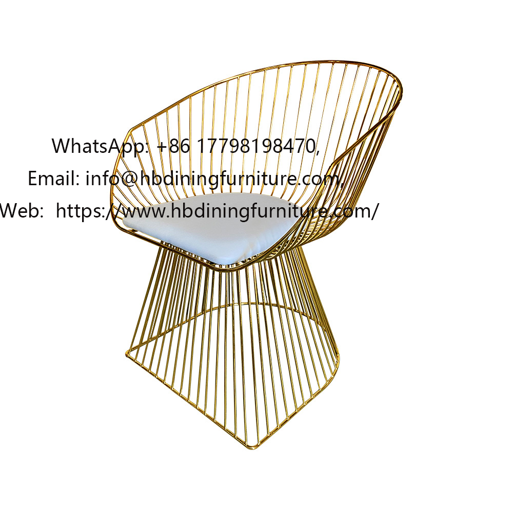 Gold Wire Living Room Sofa Chair