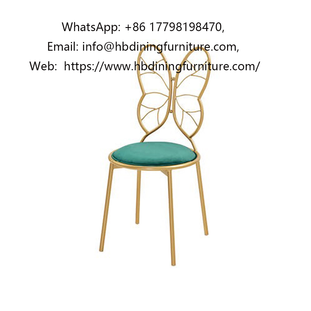 Hollow Metal Chair with Butterfly Backrest