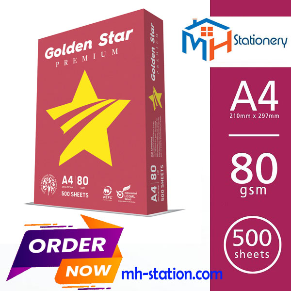 Golden Star A4 80 gsm copy paper wholesale