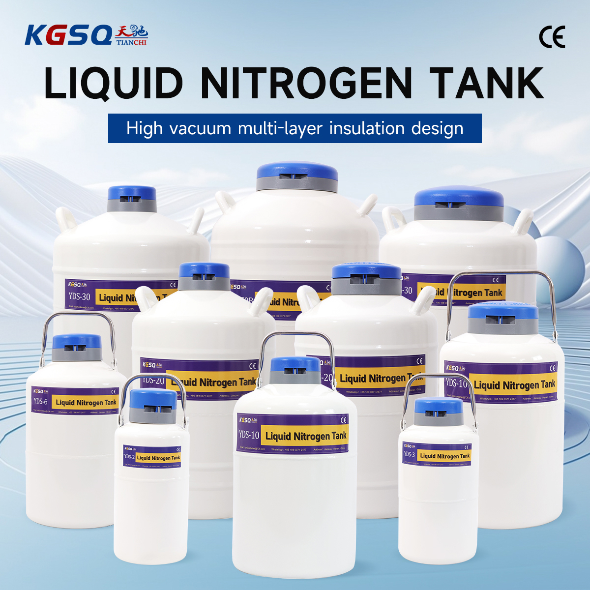 Laos-liquid nitrogen tank for cell storage price-freezing container KGSQ
