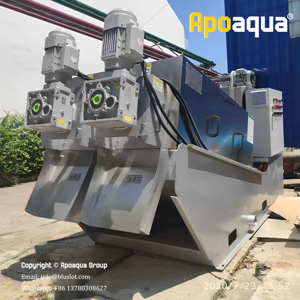 Apoaqua Dewatering Screw Press Machine for Raw Water Pretreatment