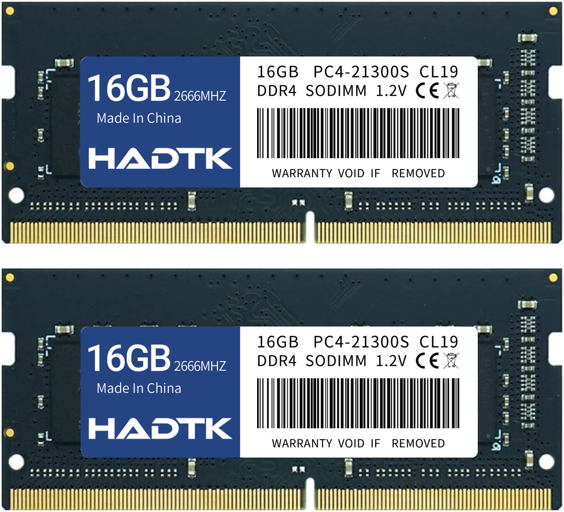 Модуль оперативной памяти для ноутбука HADTK 8 ГБ 16 ГБ DDR4 2666 МГц SODIMM PC4-21300 (PC4-2666V) CL19 Non-ECC