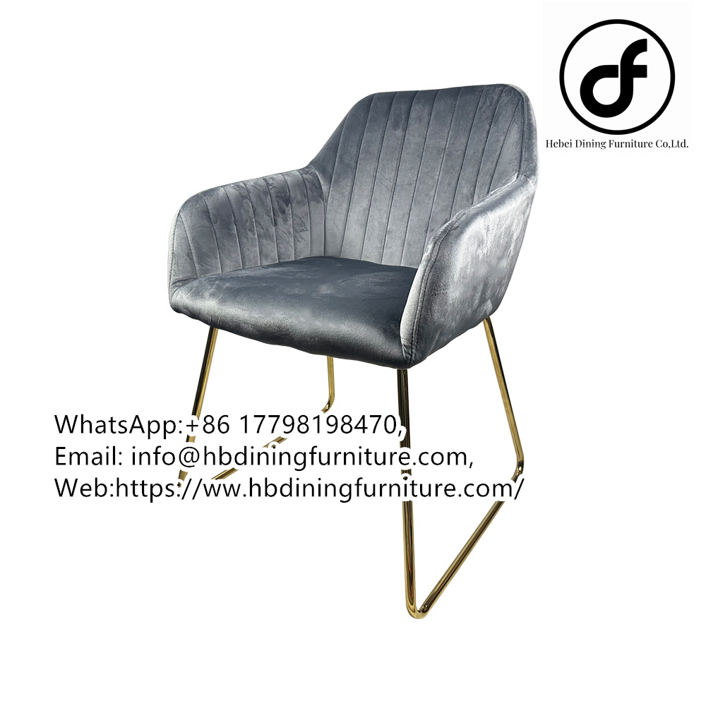 Metal Legs Velvet Chairs Nordic Contemporary Living Room Modern Design Velvet Chairs