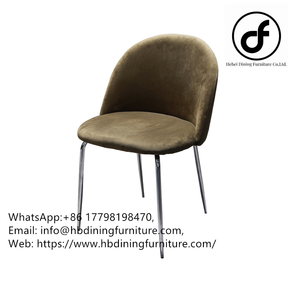 Metal Legs Velvet Chairs Nordic Contemporary Living Room Modern Design Velvet Chairs