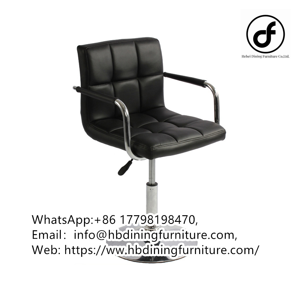 Leather Upholstered High Chairs Nightclub Height Adjust Europe Style High Quality Bar Chairs