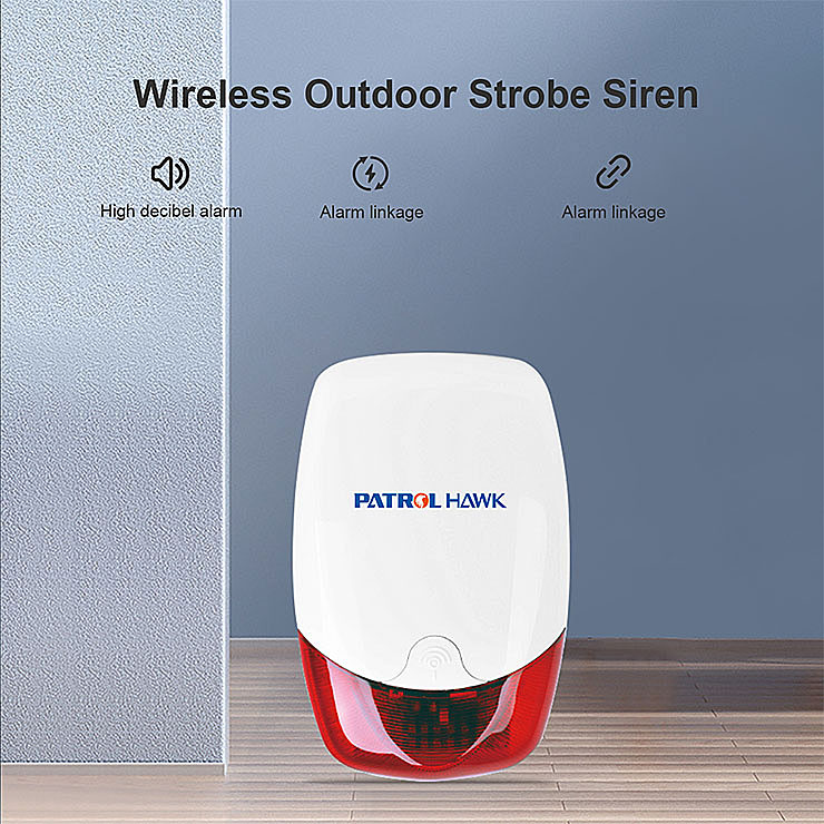 Wireless Home Security Outdoor Strobe Siren 120dB 12v Loud Alarm Intruder Alarm System