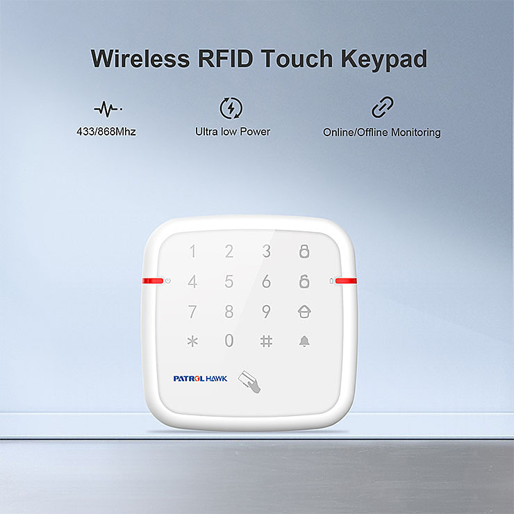 Wireless RFID Touch Keypad Switch Button for Home Security Alarm System