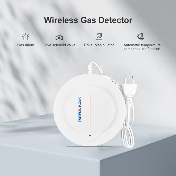 Wireless CH4 Gas Leakage Detector with Solenoid Valve and Manipulator for Home Fire Alarm