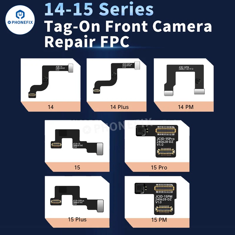 JCID Non-Removal Front CaJCID Non-Removal Front Camera Tag-on Repair Flex Cable for iPhone 14-15 pro maxmera Tag-on Repair Flex Cable for iPhone 14-15 pro max