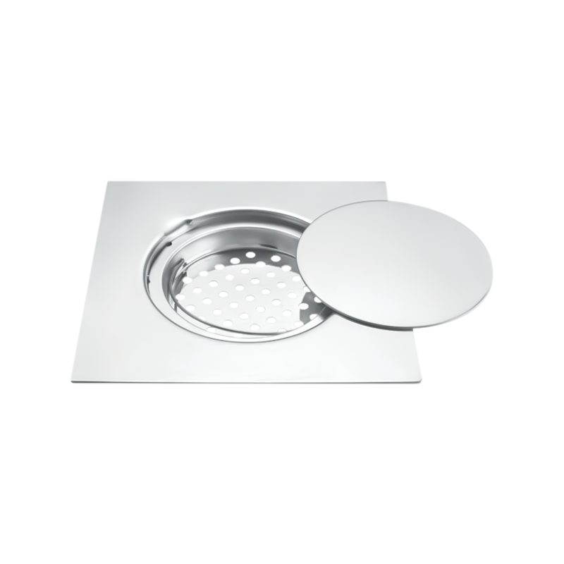 Stainless steel kitchen floor drain airproof with grate and airproof cover