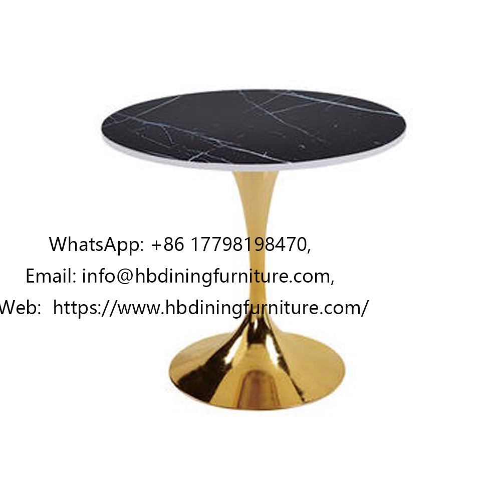 Metal Disc Base Glass Table DT-G08