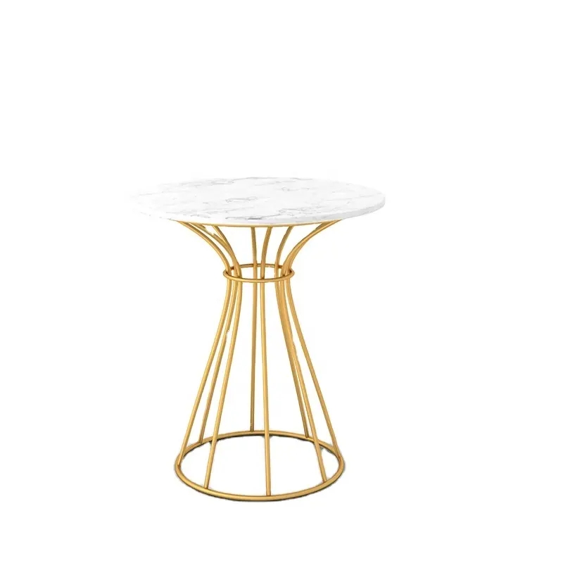 MDF Round Small Side Table Metal Frame DT-M50