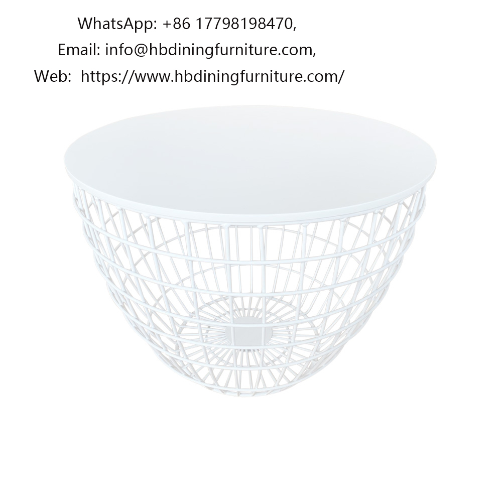 Multi Color MDF Round Coffee Table with Metal Legs DT-M33