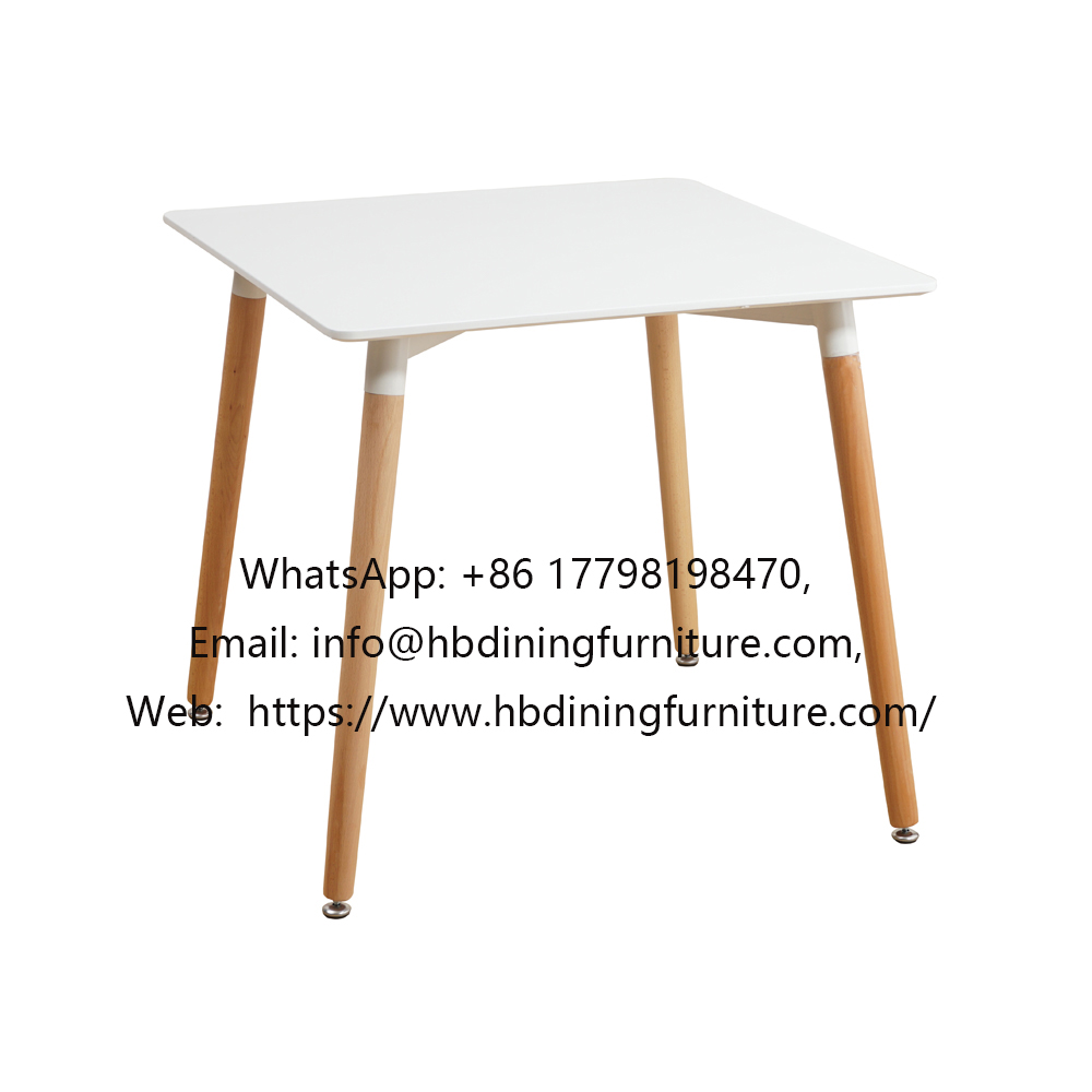 Wooden Leg Square MDF Dining Table DT-M04