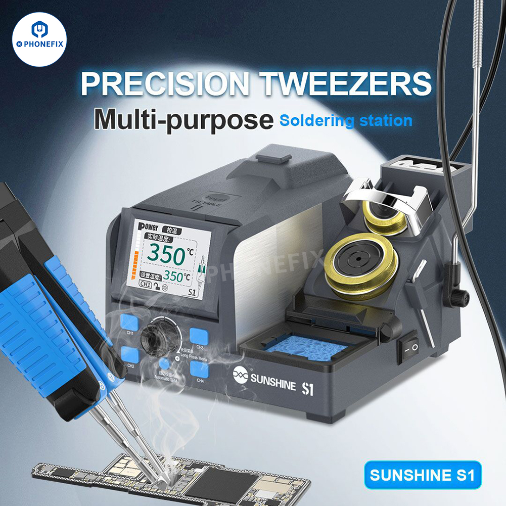 Sunshine S1 precision C120 soldering tweezers rework station and Sunshine S2 intelligent soldering station 